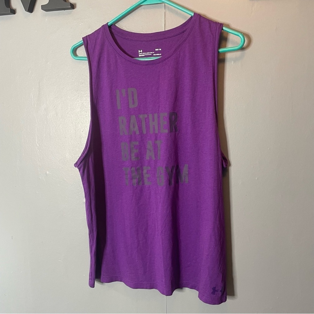 Under Armour Purple Sleeveless Muscle Tee size‎ medium